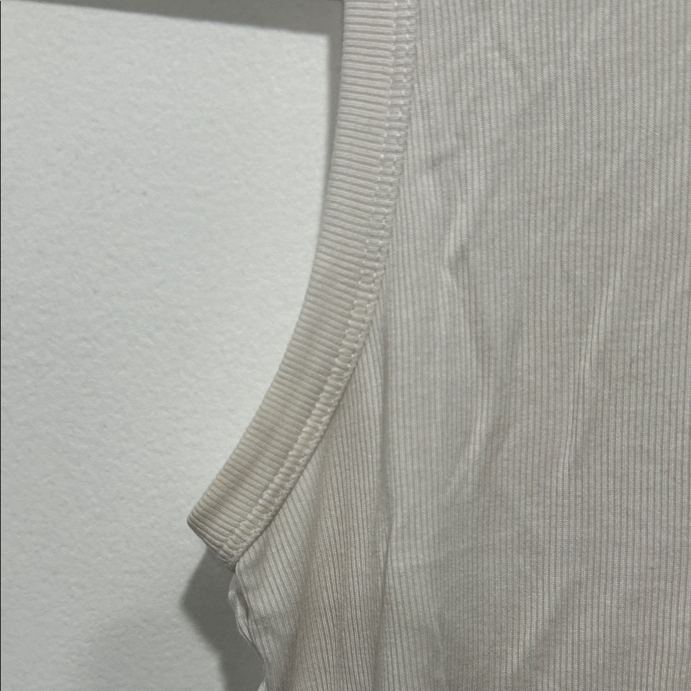 Sunday Best Cream Ribbed Racerback Tank - Picture 3 of 7